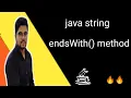 Java string endsWith method