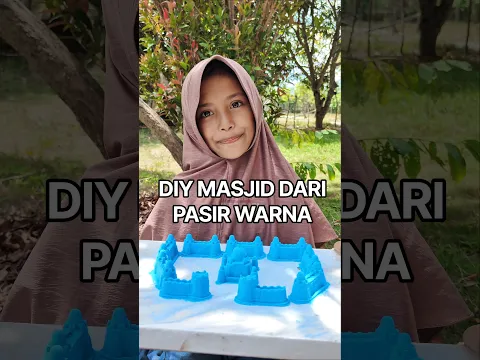 Kreasi Masjid Cantik dari Pasir Warna, Wajib Coba! #shorts #pasirwarna #kreasi #art