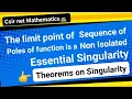 Singularities in Complex Analysis Theorems on Poles Singularities