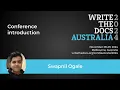 Swapnil Ogale - Write the Docs Australia Conference introduction