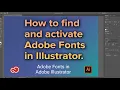 Find and Activate Adobe Fonts in Illustrator