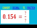 CONVERT DECIMAL 0 154 TO FRACTION