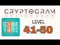 Cryptogram Letters and Numbers 41 42 43 44 45 46 47 48 49 50