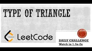 3024 Type of Triangle Leetcode Daily Challenge potd maths