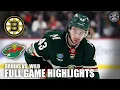 Boston Bruins vs Minnesota Wild Full Game Highlights ESPN NHL