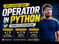 Python Operators Division Floor Division Exponential Data Science Series