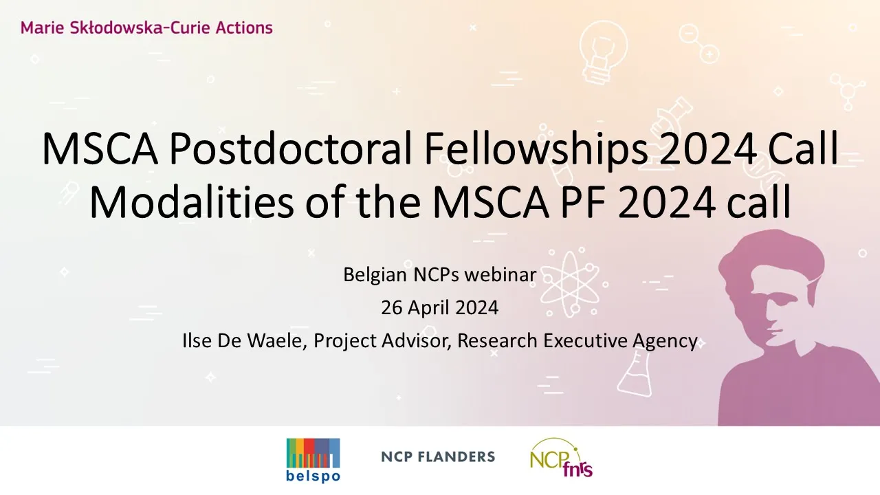Outline Video MSCA Postdoctoral Fellowships 2024 – Modalities of the MSCA PF 2024 call