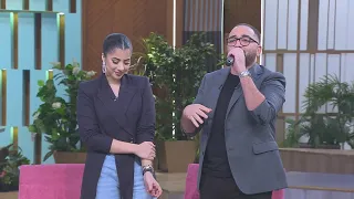 احمد محمد ثروت يفاجئ زوجتة باغنية عمرو دياب انتي زي مانتي  معكم مني الشاذلي دندنها