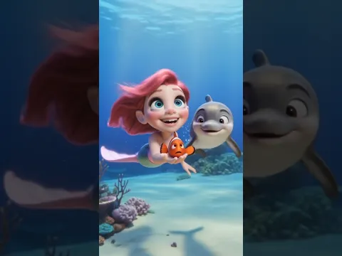 Mermaid, Dolphin & Clownfish Ocean Adventure | Funny Pixar-Style Animation