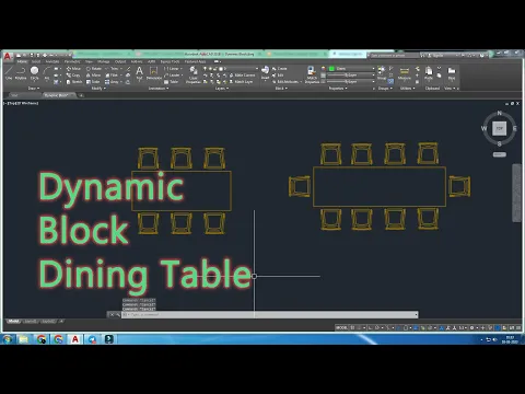 Download MP3 Dynamic Block in Autocad | Dining Table Dynamic Block | #autocad #tutorial #interiordesign