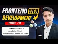 DOM Manipulation in JavaScript Hindi querySelector innerHTML style Pluto Academy