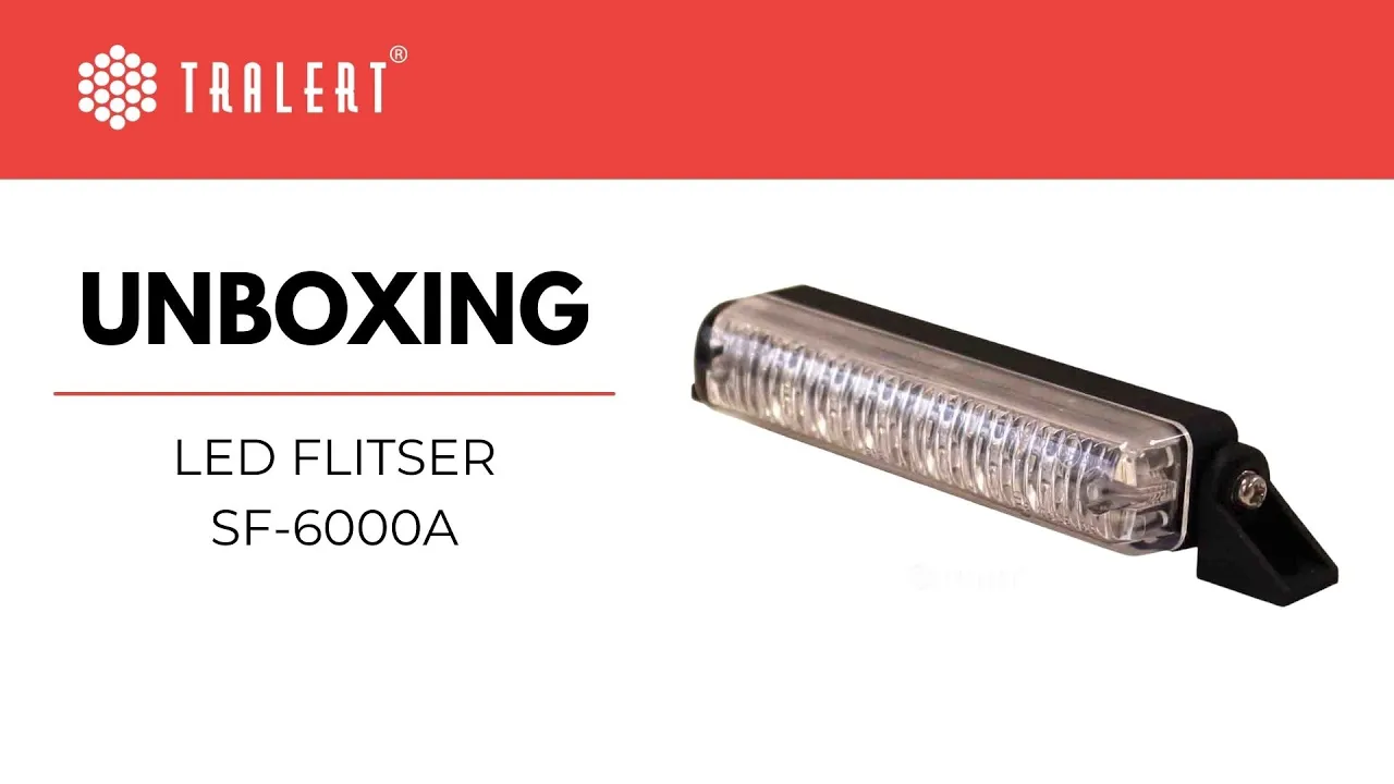 Video: LED slimline flitser | R65 | 12-24v | 1m. kabel | IP68 | SF-6000A