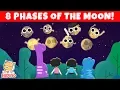 The Phases Of The Moon Learn The 8 Phases Of The Moon HiDino Kids Songs