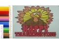 Coloring Pages For Kids - Turkey Thanksgiving