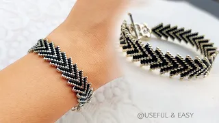 EASY BRICK STITCH BRACELET TUTORIAL BRACELET MAKING WITH BEADS Useful Easy