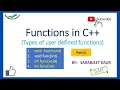 User defined function in c second type of user defined function void func int explained