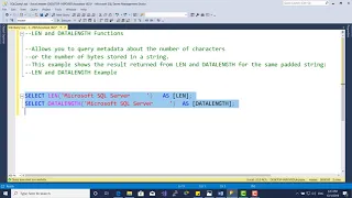 LEN and DATALENGTH Functions in Pashto Part 42