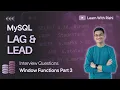 25 SQL LAG LEAD Explained Compare Previous Next Rows Window Functions MySQL Course