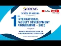 LIVE Day 1 - International Faculty Development Programme IFDP 2025