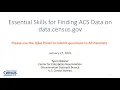 Essential Skills for Finding ACS Data on data census gov