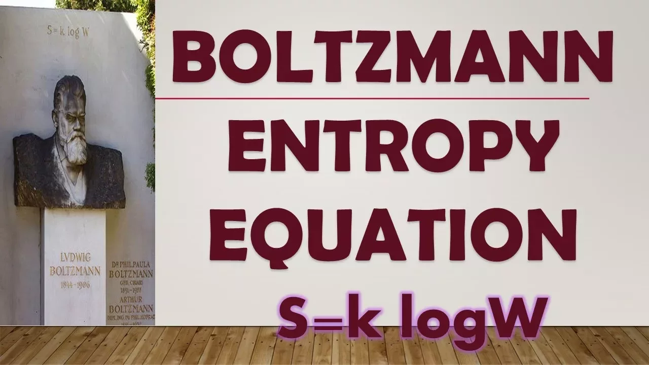 BOLTZMANN ENTROPY EQUATION DERIVATION | S=k ln W