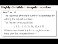 Project Euler Problem 12
