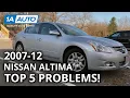 Top 5 problemen Nissan Altima Sedan 4e generatie 2007-12
