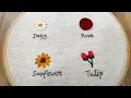 Download Lagu 4 type of flowers embroidery || Basic embroidery stitches for beginners || Embroidery for beginners