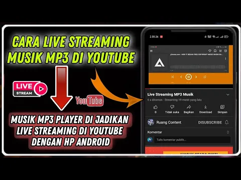 Download MP3 Cara MP3 Musik Di Jadikan Live Streaming di YouTube di hp Android