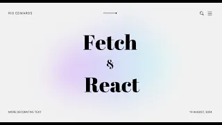 React Fetch Recording for Code the Dream