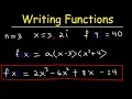 Writing Polynomial Functions With Given Zeros Precalculus