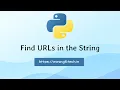 Find URLs in the String