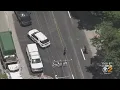 Dump truck hits construction flagger in Forest Hills