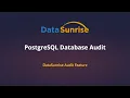 03 PostgreSQL Database Audit with DataSunrise