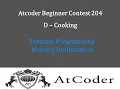 Atcoder Beginner Contest 204 D - Cooking