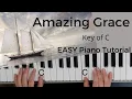 Download Lagu Amazing Grace (Key of C)//EASY Piano Tutorial