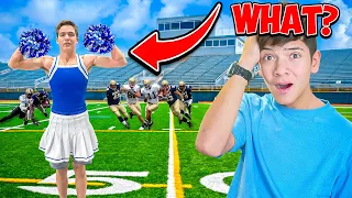 My Brother Becomes a CHEERLEADER!