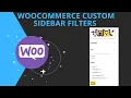 How to Create Custom Sidebar Filters in WooCommerce HTML CSS PHP Tutorial