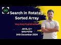 Search in Rotated Sorted Array GFG POTD 14 dec 2024 JAVA C