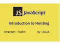JavaScript Tutorials Introduction to JS Hoisting English