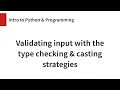 Validating input with the type checking type casting strategies
