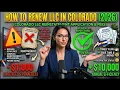 How To Renew LLC in Colorado 2026 Colorado LLC Reinstatement Application Fees
