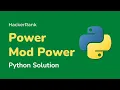 Python HackerRank Solutions Power - Mod Power