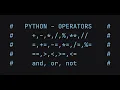 5 - PYTHON Operators PART1 Arithmetic Assignment Logical and Comparison Operators in PYTHON
