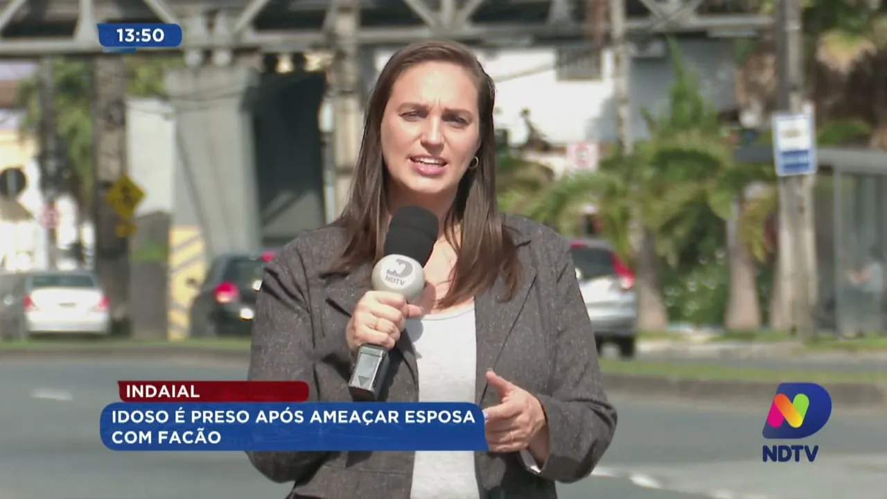 Indaial: idoso é preso após ameaçar esposa com facão