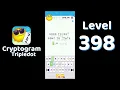 Cryptogram Tripledot Level 398 Answer SolutionGuruji