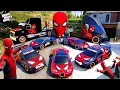 Lagu GTA 5 -  Stealing SPIDER-MAN SUPER CARS with Franklin \u0026 Spiderman! in GTA V