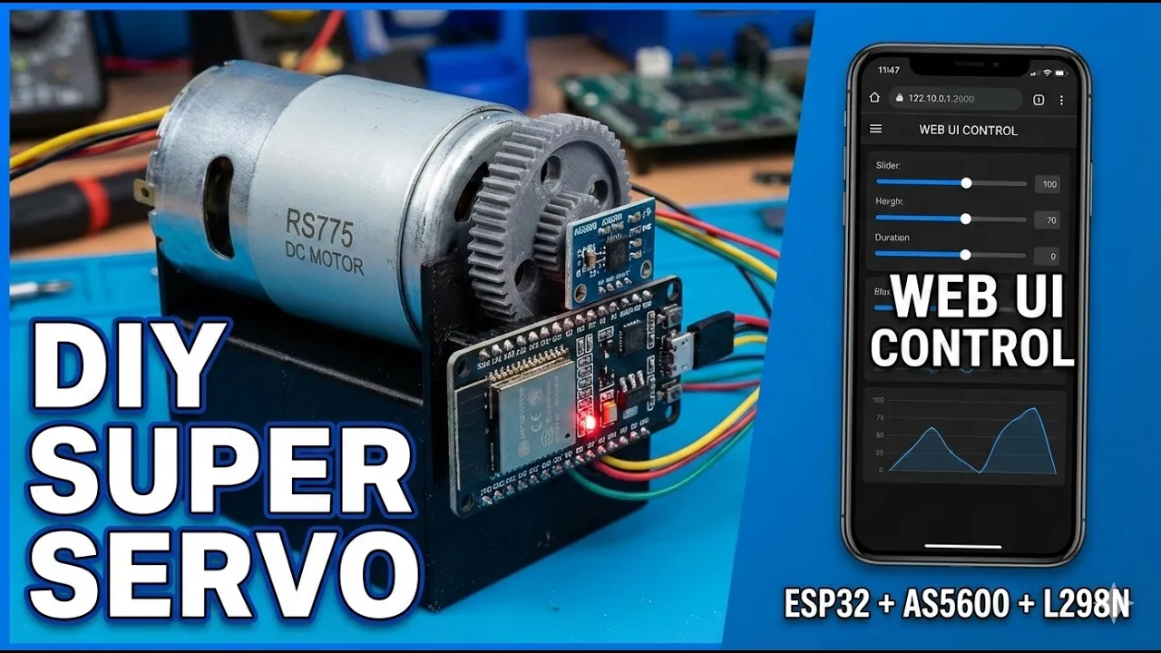 Convert ANY DC Motor into a High-Precision Servo with Web UI Control