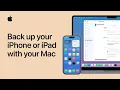 How to back up your iPhone or iPad with your Mac Apple Support