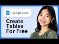 Create Tables For Free Google Docs